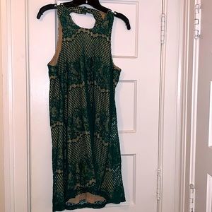 Green lace dress